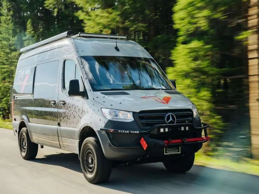 A camper van converted by Titan Vans