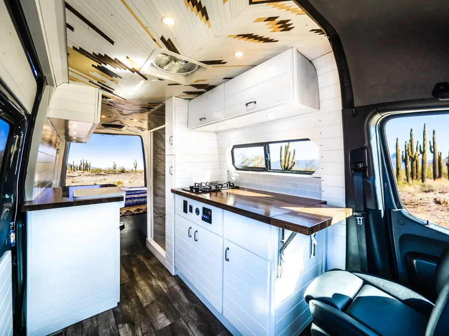A camper van converted by Tommy Camper Vans
