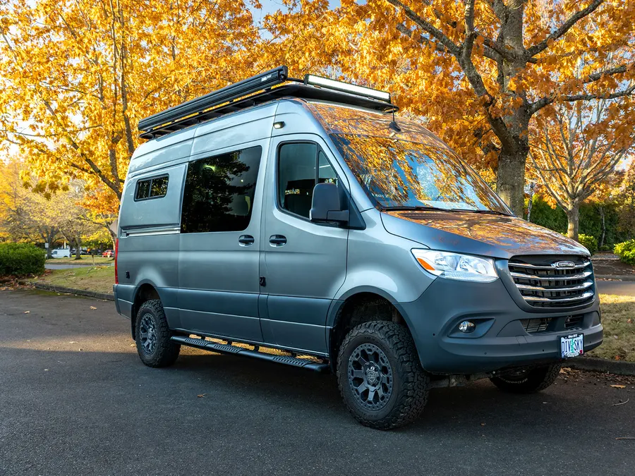 A camper van converted by Van Specialties