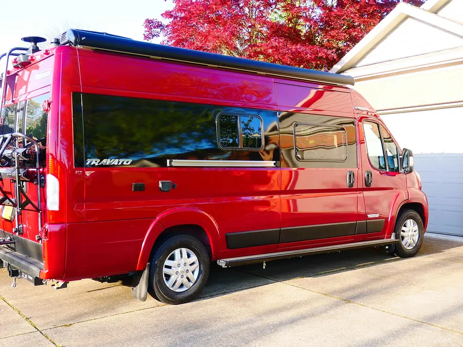A camper van converted by Winnebago